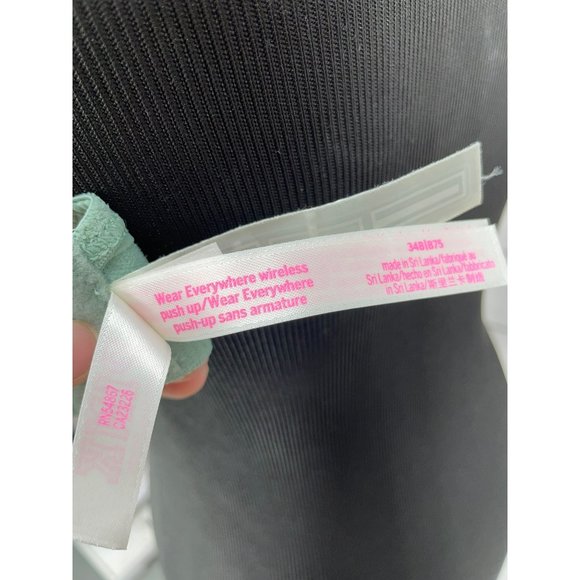 PINK by Victoria's Secret Mint Green Wear Everywhere Wireless Push-Up Bra Size 3 - Picture 4 of 7